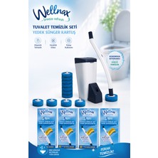 Wellnax Breeze Refresh Özel Tuvalet Temizlik Seti+40 Adet Kullan At Deterjanlı Tuvalet Yedek Sünger