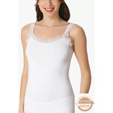İmer Lingerie Imr 1236 Premium Series Pamuklu Modal Dantel Askılı Atlet