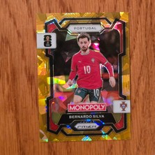 Panini Monopoly Prizm Bernardo Silva Gold Cracked Ice Oyun Kartı No.33