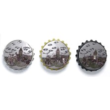 Store Istanbul Temalı Magnet 7x7 cm Dekoratif Buzdolabı Süsü Turistik Hediyelik