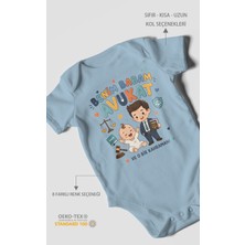Morivo Kids Benim Babam Avukat Kısa Kollu Bebek Body %100 Pamuk