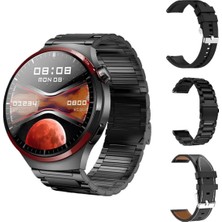 Tastech Amoled Ekran Akıllı Kol Saati 3 Kordonlu Saat Saat Watch