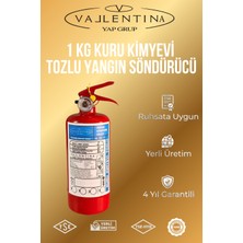 Vallentina 1 kg Yangın Söndürme Cihazı Yerli Üretim 4 Yıl Garantili TSE-HYB/CE Belgeli Soğutucu Özellik