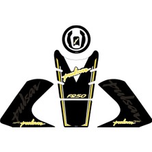 Aras Reklam ve Moto Aksesuar Bajaj Pulsar F250 2022-2024 Uyumlu Tank Pad Seti