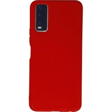 Mentra Online Vivo Y11S Kılıf Nano Içi Kadife Silikon - Kırmızı