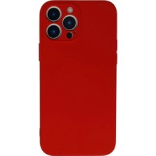 Mentra Online Apple Iphone 13 Pro Max Kılıf Nano Içi Kadife Silikon - Kırmızı