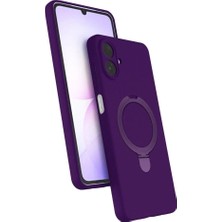 Mentra Online Samsung Galaxy A07 4g Regal Magsafe Standlı Kapak - Derin Mor