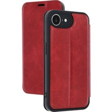 Mentra Online Apple Iphone 16E Kılıf Flip Cover - Kırmızı