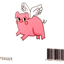 Ekstrafix The Sticker Story Kanatlı Domuzcuk TSS0223 Kişileştirme Stickerı - 2 Adet