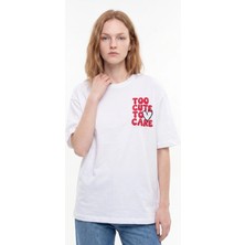 Hakke Too Cute To Care Baskılı Oversize T-Shırt