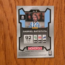 Panini Monopoly Prizm Gabriel Batistuta Gold Cracked Ice Oyun Kartı No.4