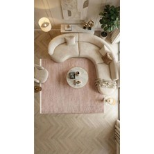 Halı Special Aheste Bej Yumuşak Dokulu Halı | Yıkanabilir Kaymaz Tabanlı Modern Kilim Robot Süpürgeye Uyumlu