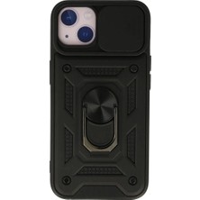 Mentra Online Apple Iphone 13 Kılıf Pars Lens Yüzüklü Silikon - Siyah