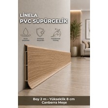 Agk Linela Pvc Süpürgelik 8 cm Canberra Meşe 2 M Yapıştırmalı Suya Dayanıklı Kalın Profil LNL406