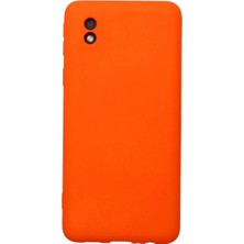 Mentra Online Samsung Galaxy A01 Core Kılıf Nano Içi Kadife Silikon - Turuncu