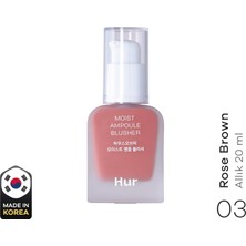 House Of Hur Moist Ampoule Blusher #03 Rose Brown 20ML | Nem Veren Likit Allık