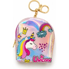 Marka Hologramlı Unicorn Baskılı Çocuk Çanta Anahtarlık