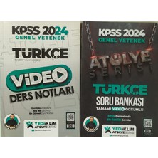 Eser Yediiklim Yayınları 2024 Kpss Atölye Serisi Türkçe Video Ders Notları+Soru  Bankası