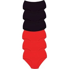 Asil Acar Home 6 Adet Tutku Kadın Yüksek Bel Bato Kalın Lastik Külot S1 - Xl