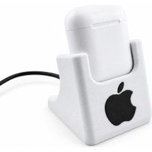 Yapı3D Airpods Şarj Standı Masaüstü Kulaklık Kutusu Standı Dekoratif Organizer Sert Plastik Beyaz Tasarım