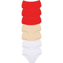 Silky Glows 7 Adet Tutku Kadın Yüksek Bel Bato Kalın Lastik Külot S18