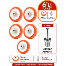 Bondit Turuncu Oto Pasta Cila Parlatma Polisaj Süngeri 150MM 6 Lı Paket