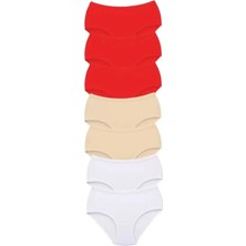 Silky Glows 7 Adet Tutku Kadın Yüksek Bel Bato Kalın Lastik Külot S18