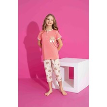 Gültekin Bebe Tarık 2-6 Yaş Kız Çocuk Kapri Pijama Takımı 2983185 - Nar Çiçeği