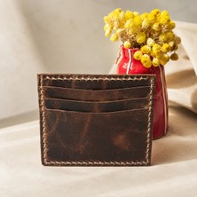 Oakco Leather Oakco Handmade Eskitme Görünümlü Hakiki Deri Kartlık
