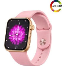 Tastech Akıllı Kol Saati Amoled Ekran Uygulama Bildirimi Dokunmatik Saat Saat Watch Pembe