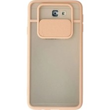 Mentra Online Samsung Galaxy J7 Prime Kılıf Palm Buzlu Kamera Sürgülü Silikon Darbeye Dayanıklı Tam Uyumlu - Pembe