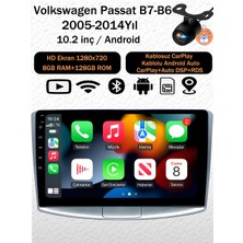 Conio Volkswagen Passat B6 B7 2005-2014 Uyumlu Android 14 IPS Navigasyon Multimedya Tesla Ekran Kablosuz Apple Carplay Android Auto Bluetooth Wifi Gps Geri Görüş Kameralı