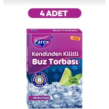 Parex Kendin Kilitli Buz Torbası 4 Paket x 196 Buz Küpü