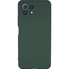 Mentra Online Xiaomi Mi 11 Lite Kılıf Nano Içi Kadife Silikon - Koyu Yeşil