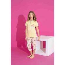 Gültekin Bebe Tarık 2-6 Yaş Kız Çocuk Kapri Pijama Takımı 2983185 - Sarı
