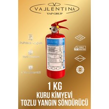 Vallentina 1 kg Yangın Söndürme Cihazı Tse-Hyb/ce Belgeli 4 Yıl Garantili(Tüvtürk Onaylı)