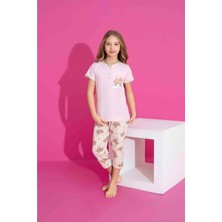 Gültekin Bebe Tarık 2-6 Yaş Kız Çocuk Kapri Pijama Takımı 2983185 - Pembe