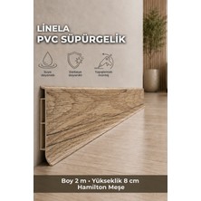 Agk Linela Pvc Süpürgelik 8 cm Hamilton Meşe 2 M Yapıştırmalı Suya Dayanıklı Kalın Profil LNL403