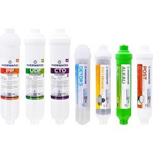 Overwater Kapalı Kasa Su Arıtma Cihazı 7 Li Inline Filtresi Seti Aşamalı (Membransız Set) Fın6