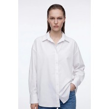 Hakke Kadın Uzun Kollu Oversize Gömlek