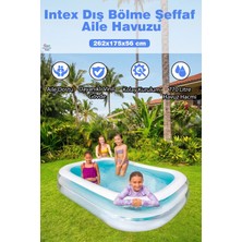 Brother Toys Intex Dış Bölme Şeffaf Havuz Aile Havuzu 262X175X56CM