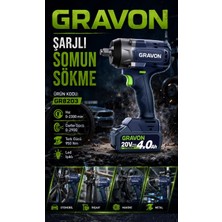 Mur-Cell Gravon 20V 4AH Şarjlı Somun Sıkma Sökme 950 Nm