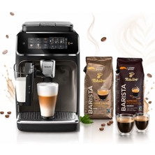 Philips Öğütücülü Tam Otomatik Espresso Makinesi - 6 Içecek Seçeneği, Lattego Süt Köpürtücü, Su Filtresi Uyumu, Sessiz Öğütme, Soğuk Kahve Özelliği, 15 (2 kg Kahve Hediyeli) Bar, Siyah