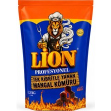 Argeus Lion Profesyonel Mangal Kömürü - Tek Kibritle Yanan 1.5 kg