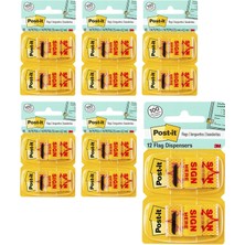 Post-It Mesaj "sign Here" Bayrakları Değer Paketi, 50/dispenser, 12 Dispenser/paket, 1" Geniş, Sa
