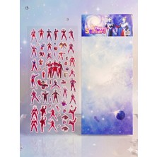 Glowilla Çocuk Sticker Seti Parıltılı Çıkartma Sayfası ve Figürlü Not Kağıdı Hediyelik - Defter Süsleme Çıkartması