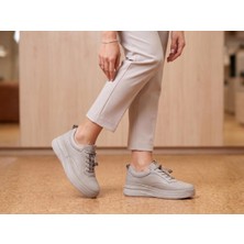 Tarçın Ayakkabı Hakiki Deri Kadın Deri Sneaker Spor Ayakkabı TRC187-0120