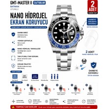 onlinekordon Rolex Gmt Master Iı 126710BLNR Oyster Uyumlu Nano Hidrojel Ekran Koruyucu 2 Adet Darbe Emici Tpu Film