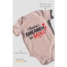 Morivo Kids Anneannem Bir Başka Kısa Kollu Bebek Body %100 Pamuk