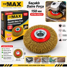 Dmax Saçaklı Daire Fırça 150 mm Extra Güçlü Premium Quality Saçaklı Daire Fırça DMX-4078 150 Lik